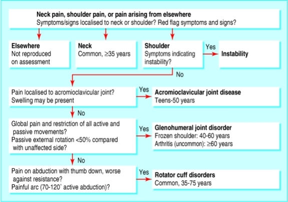 Diagnosis of shoulder problems